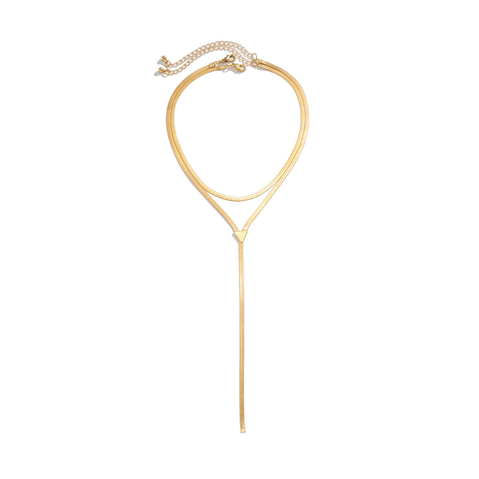 GIGB PBDK Chunky Gold Choker Necklace for Women,Trendy Silver Statement Necklace Long Snake Chain Drop Necklace,Charm Prom Body Jewelry Accessories Gifts