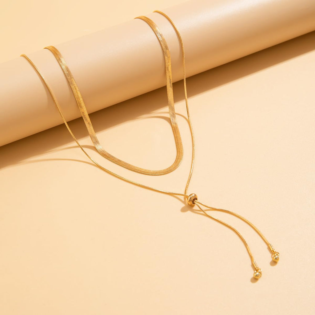 GIGB PBDK Chunky Gold Choker Necklace for Women,Trendy Silver Statement Necklace Long Snake Chain Drop Necklace,Charm Prom Body Jewelry Accessories Gifts