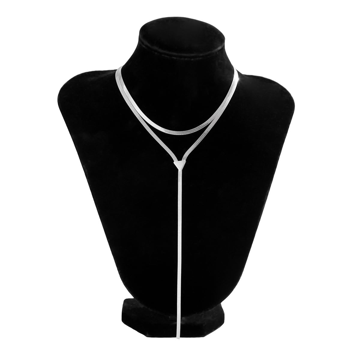 GIGB PBDK Chunky Gold Choker Necklace for Women,Trendy Silver Statement Necklace Long Snake Chain Drop Necklace,Charm Prom Body Jewelry Accessories Gifts