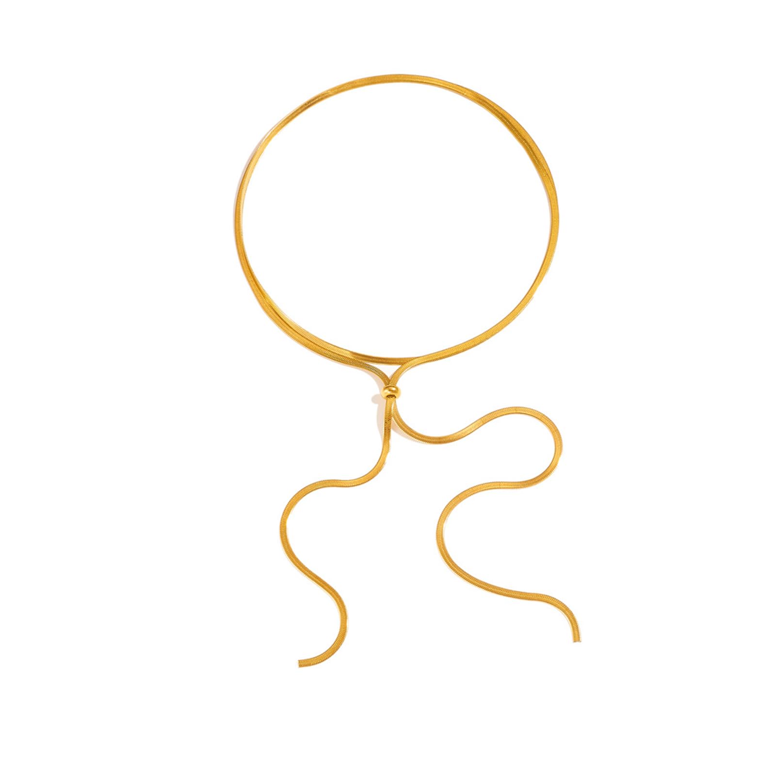 GIGB PBDK Chunky Gold Choker Necklace for Women,Trendy Silver Statement Necklace Long Snake Chain Drop Necklace,Charm Prom Body Jewelry Accessories Gifts