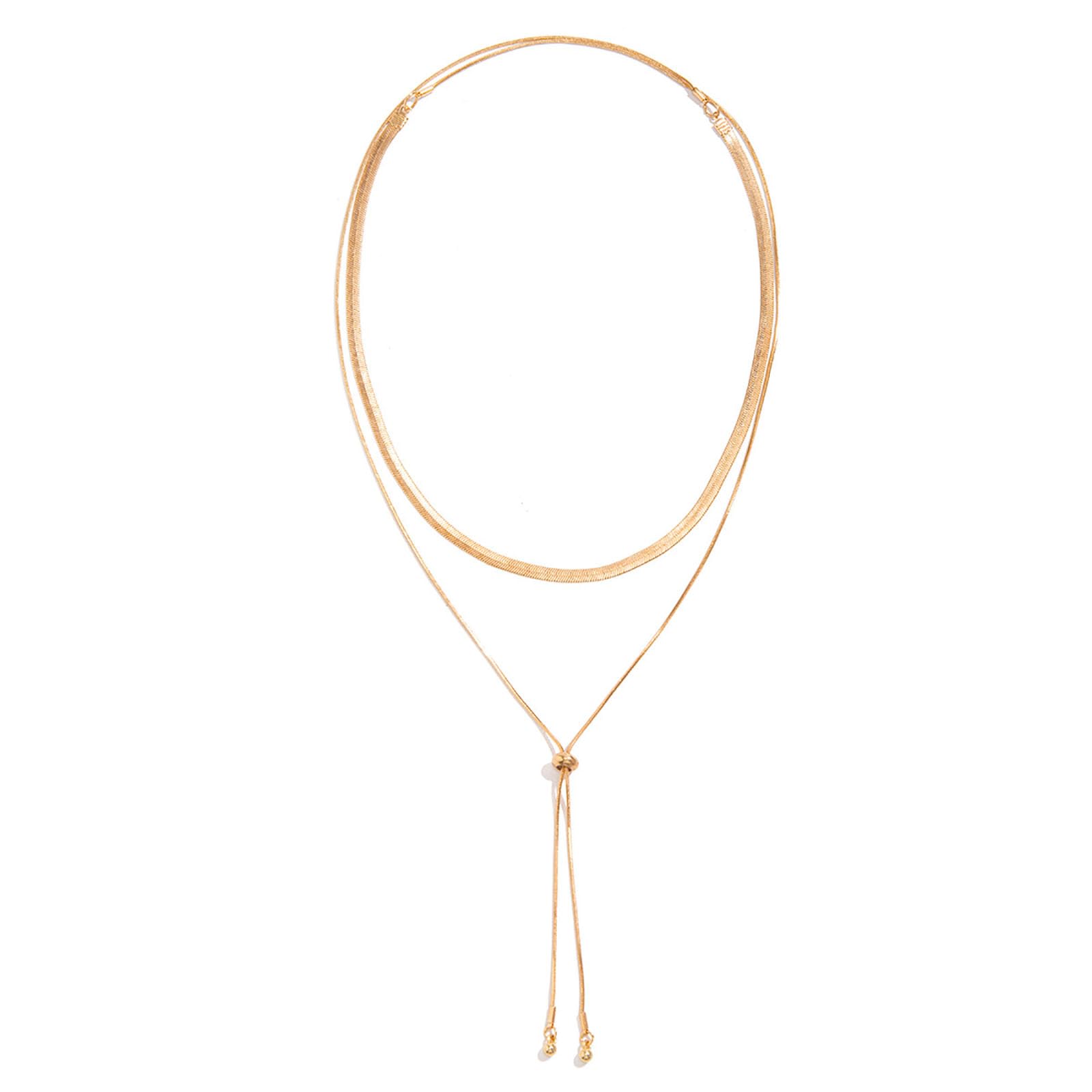 GIGB PBDK Chunky Gold Choker Necklace for Women,Trendy Silver Statement Necklace Long Snake Chain Drop Necklace,Charm Prom Body Jewelry Accessories Gifts