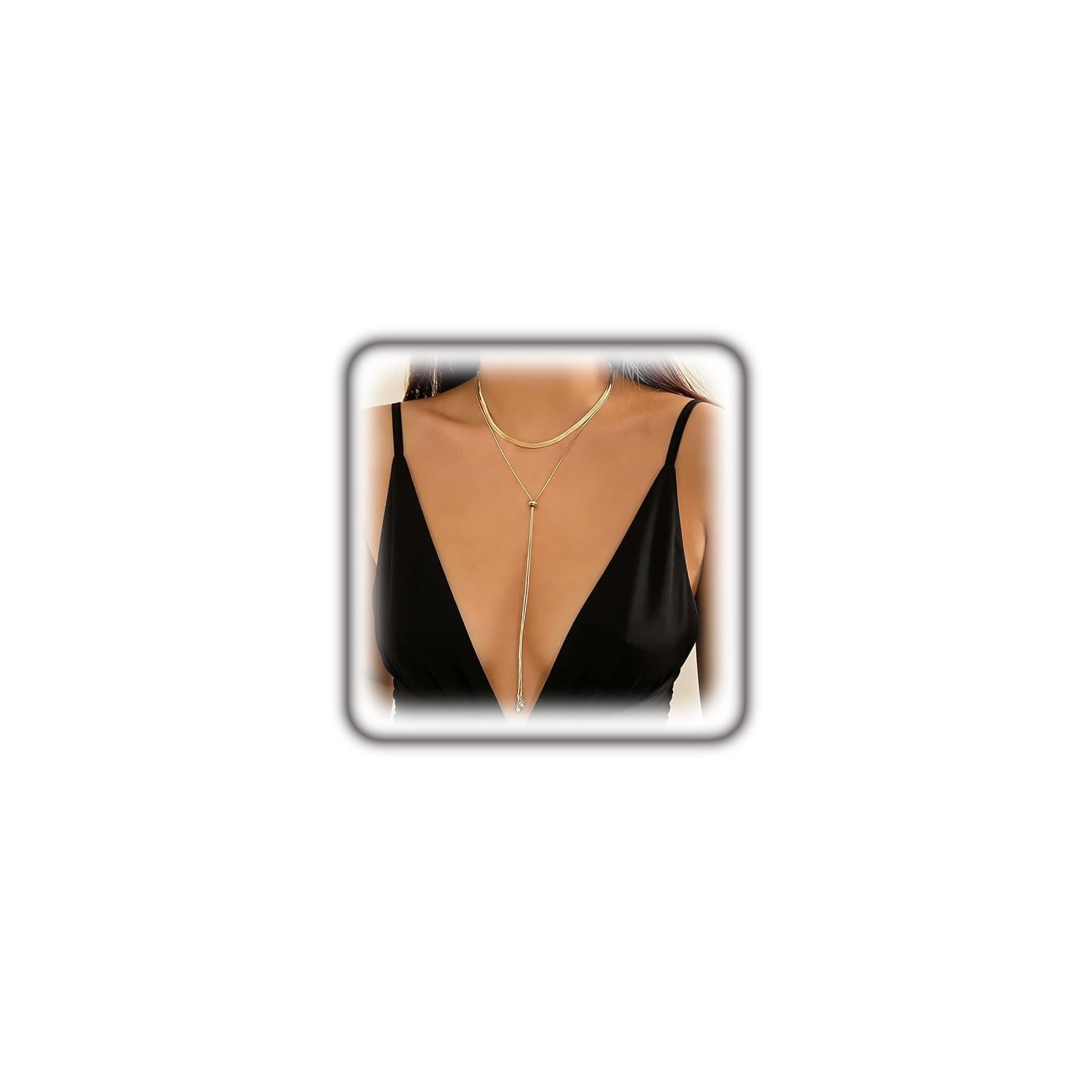 GIGB PBDK Chunky Gold Choker Necklace for Women,Trendy Silver Statement Necklace Long Snake Chain Drop Necklace,Charm Prom Body Jewelry Accessories Gifts