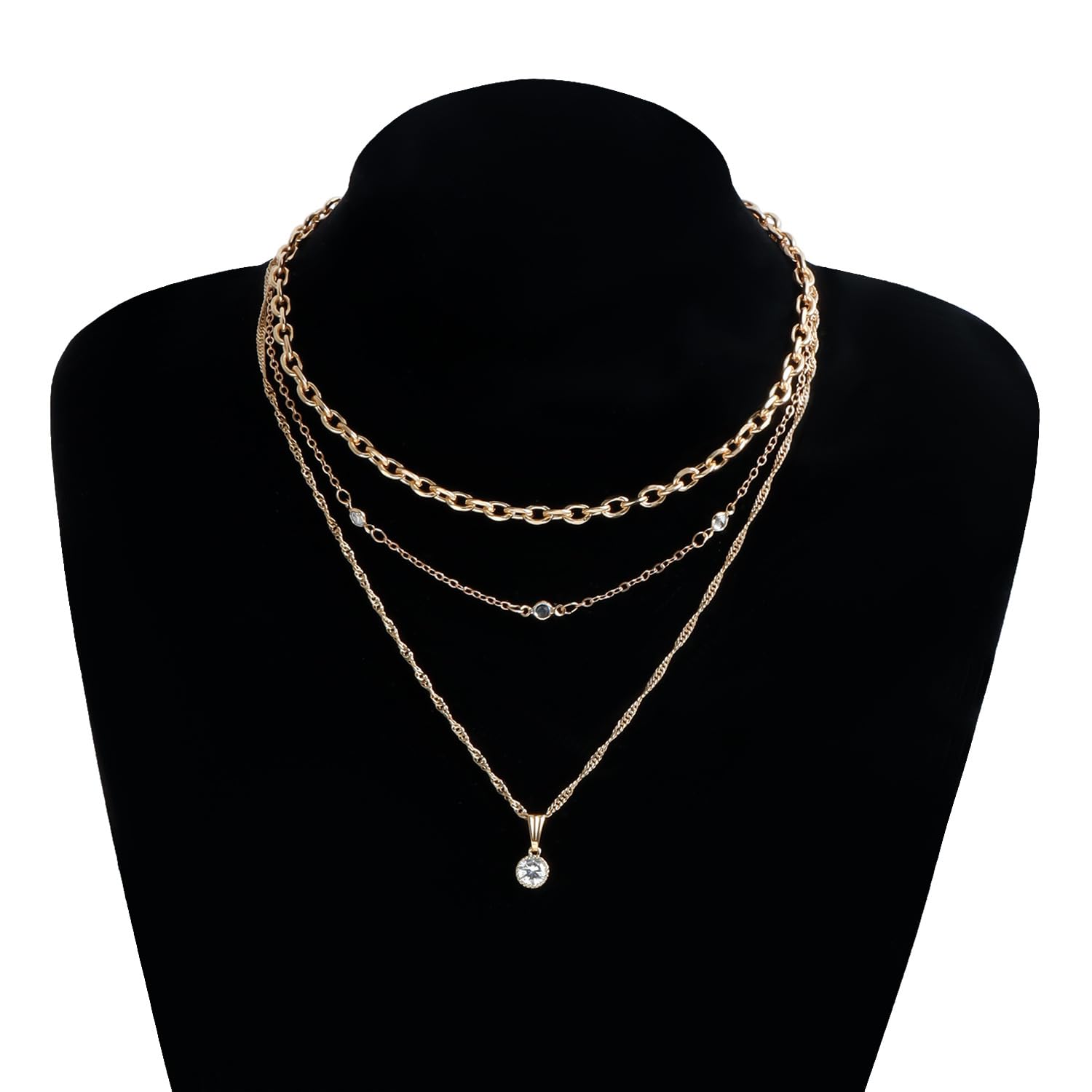 GIGB PBDK Chunky Gold Choker Necklace for Women,Trendy Silver Statement Necklace Long Snake Chain Drop Necklace,Charm Prom Body Jewelry Accessories Gifts