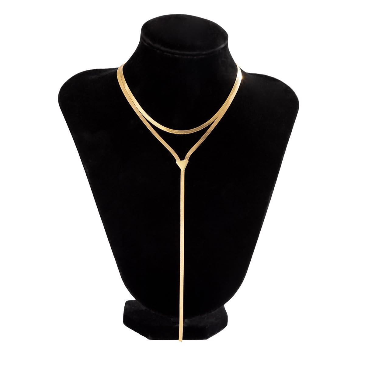 GIGB PBDK Chunky Gold Choker Necklace for Women,Trendy Silver Statement Necklace Long Snake Chain Drop Necklace,Charm Prom Body Jewelry Accessories Gifts