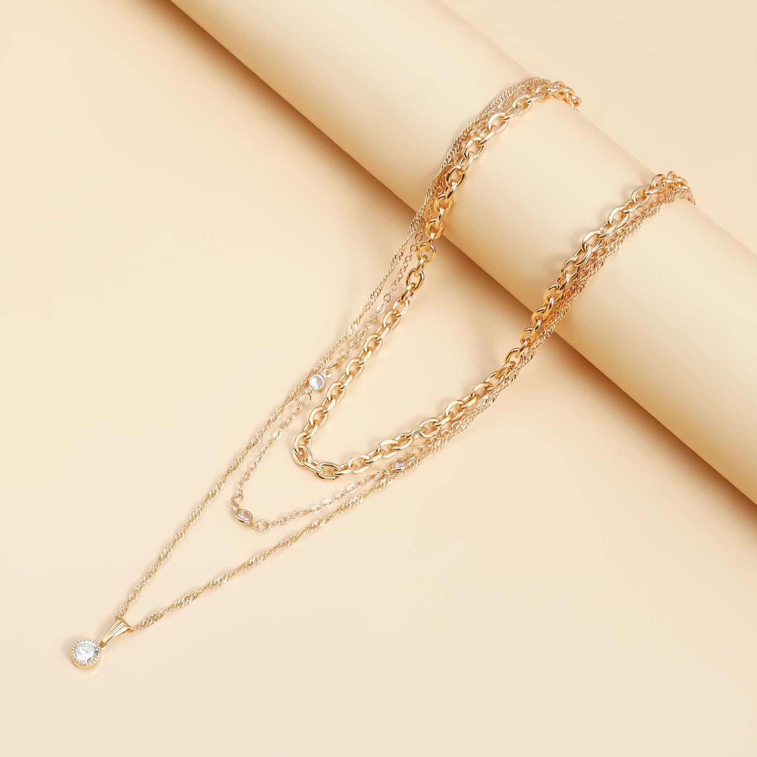 GIGB PBDK Chunky Gold Choker Necklace for Women,Trendy Silver Statement Necklace Long Snake Chain Drop Necklace,Charm Prom Body Jewelry Accessories Gifts