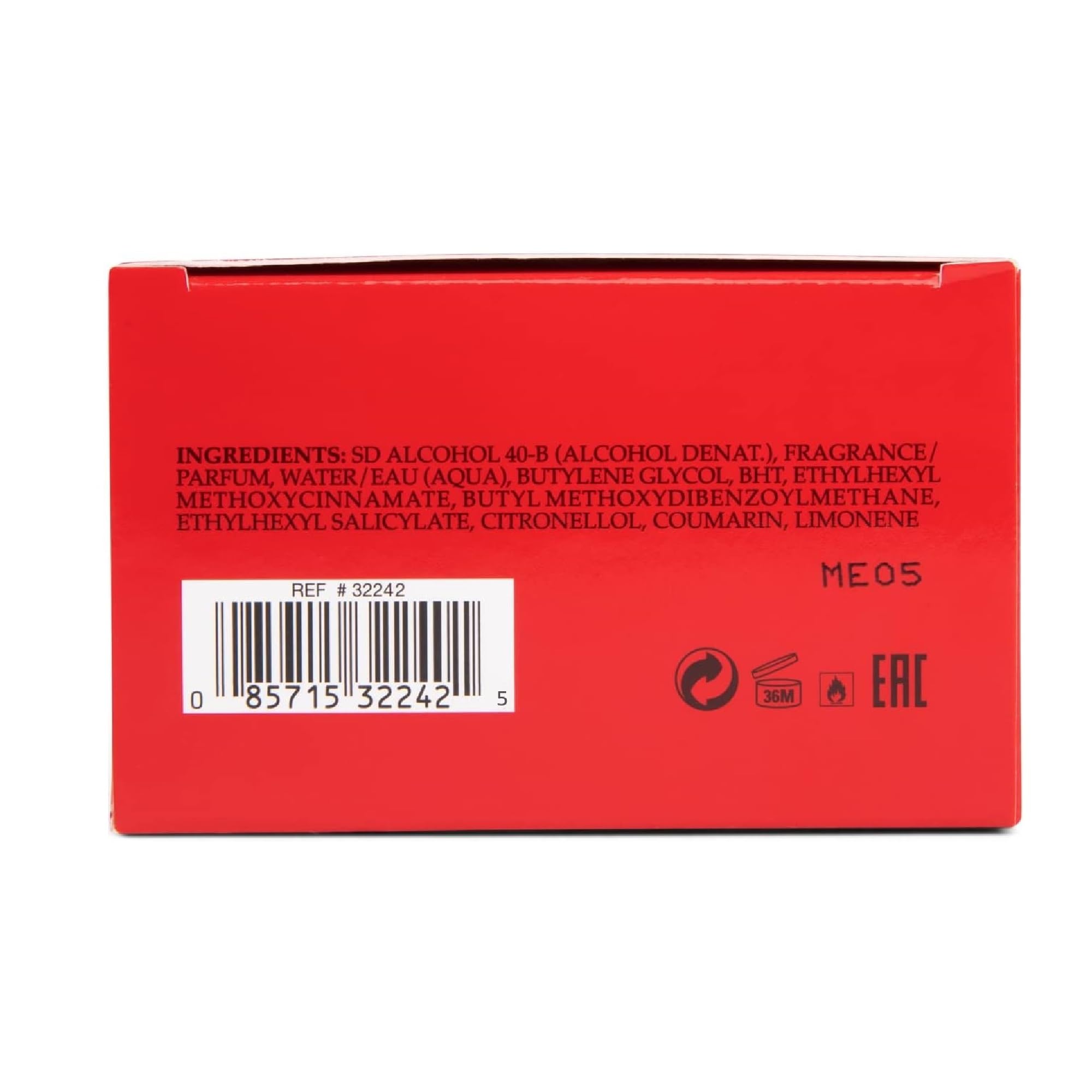 Guess Seductive Red | Eau de Toilette For Her Side Profile Showing Bottle Depth