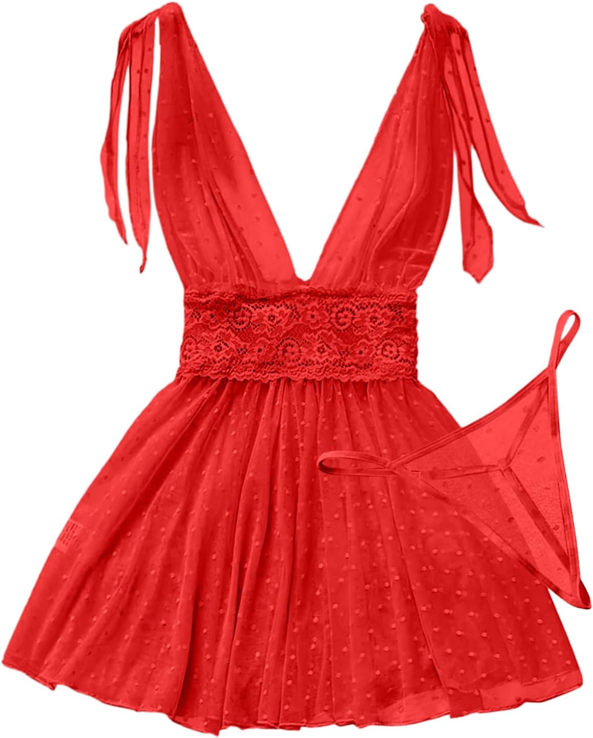The Sultry Allure | Exotic Mesh Babydoll Feminine Ruffle Edge Detail

