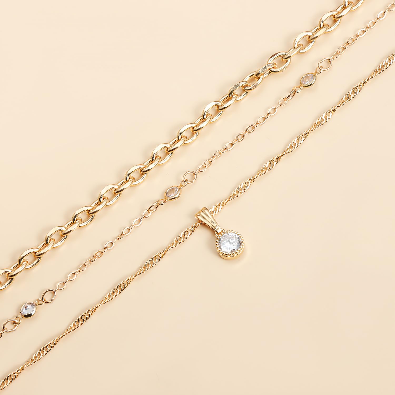 GIGB PBDK Chunky Gold Choker Necklace for Women,Trendy Silver Statement Necklace Long Snake Chain Drop Necklace,Charm Prom Body Jewelry Accessories Gifts