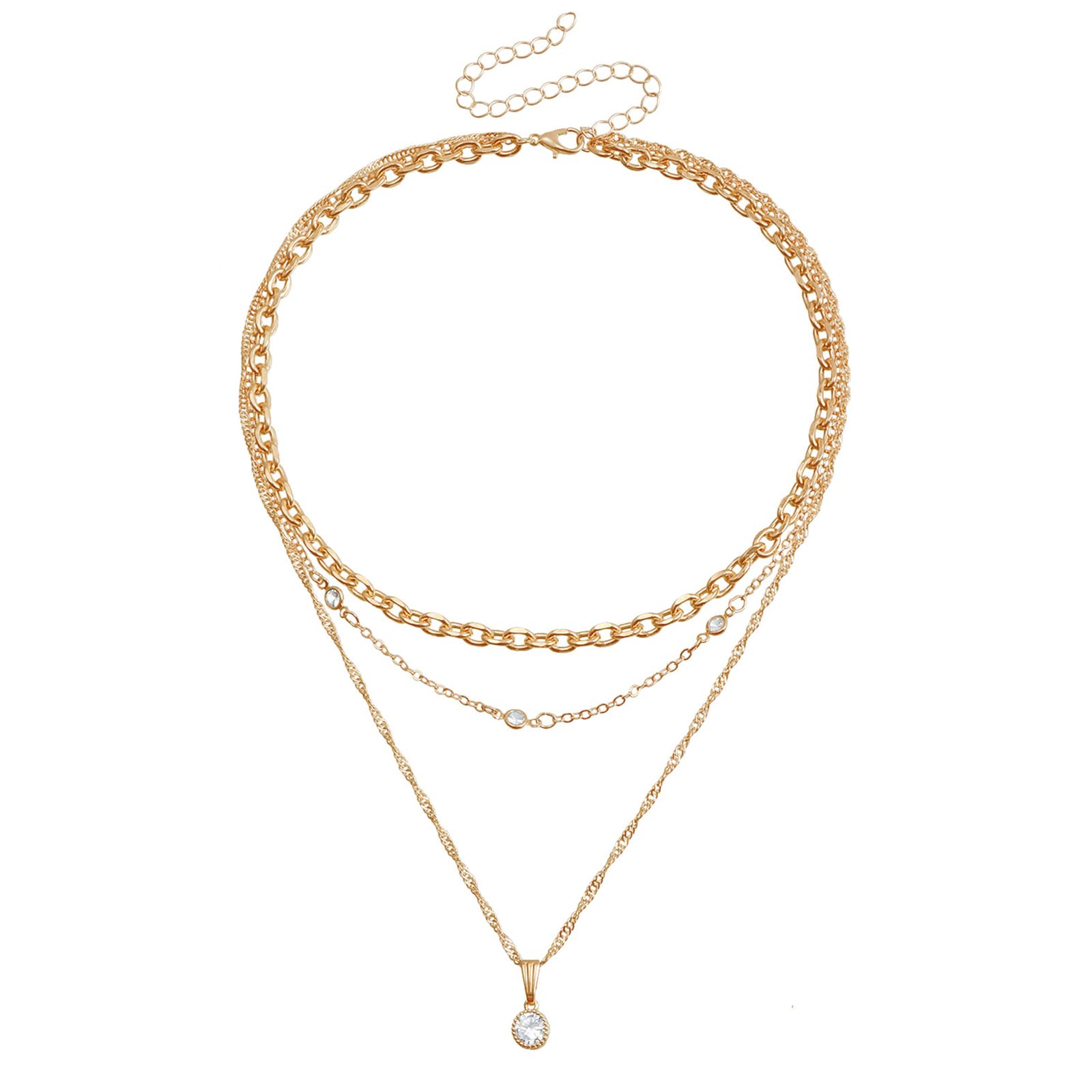 GIGB PBDK Chunky Gold Choker Necklace for Women,Trendy Silver Statement Necklace Long Snake Chain Drop Necklace,Charm Prom Body Jewelry Accessories Gifts