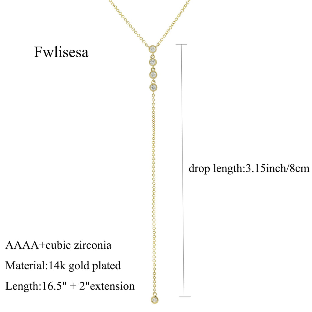Gold Necklace for Women, Dainty Gold Long Necklaces 14k Gold Plated Prom Lariat Necklace Cute Choker Necklaces for Women Trendy Stuff Fashion Costume Gold Accessories Christmas Jewelry Gifts