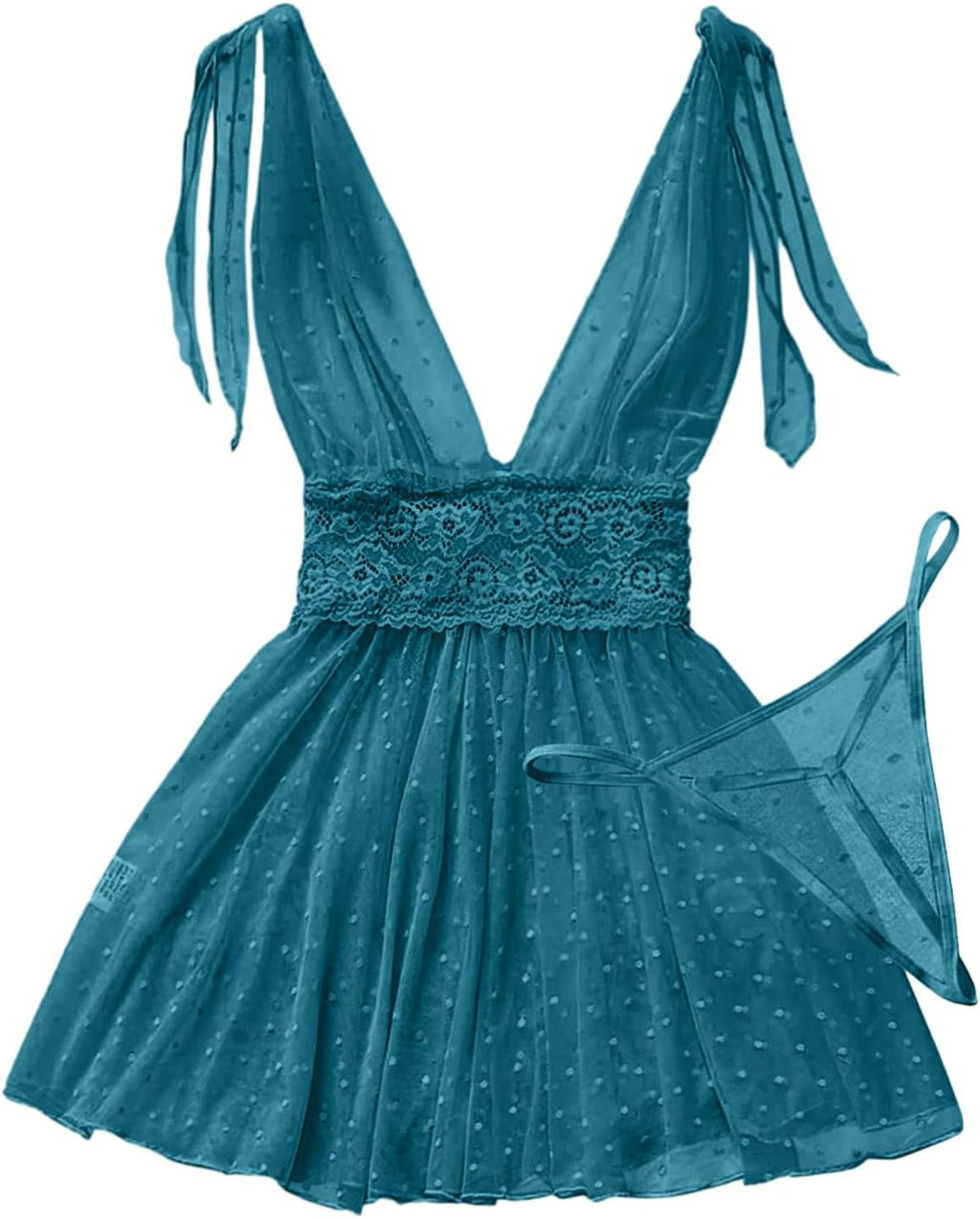 The Sultry Allure | Exotic Mesh Babydoll Under-Bust Support Seam Detail

