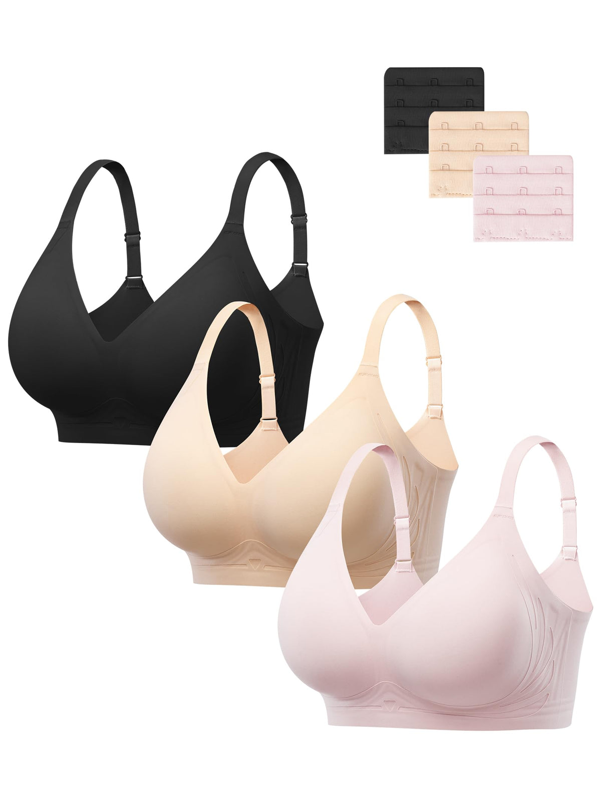 HBselect Jelly Bras for Women No Underwire Comfort Wireless Push Up Bras Seamless Tshirt Bralettes for Women