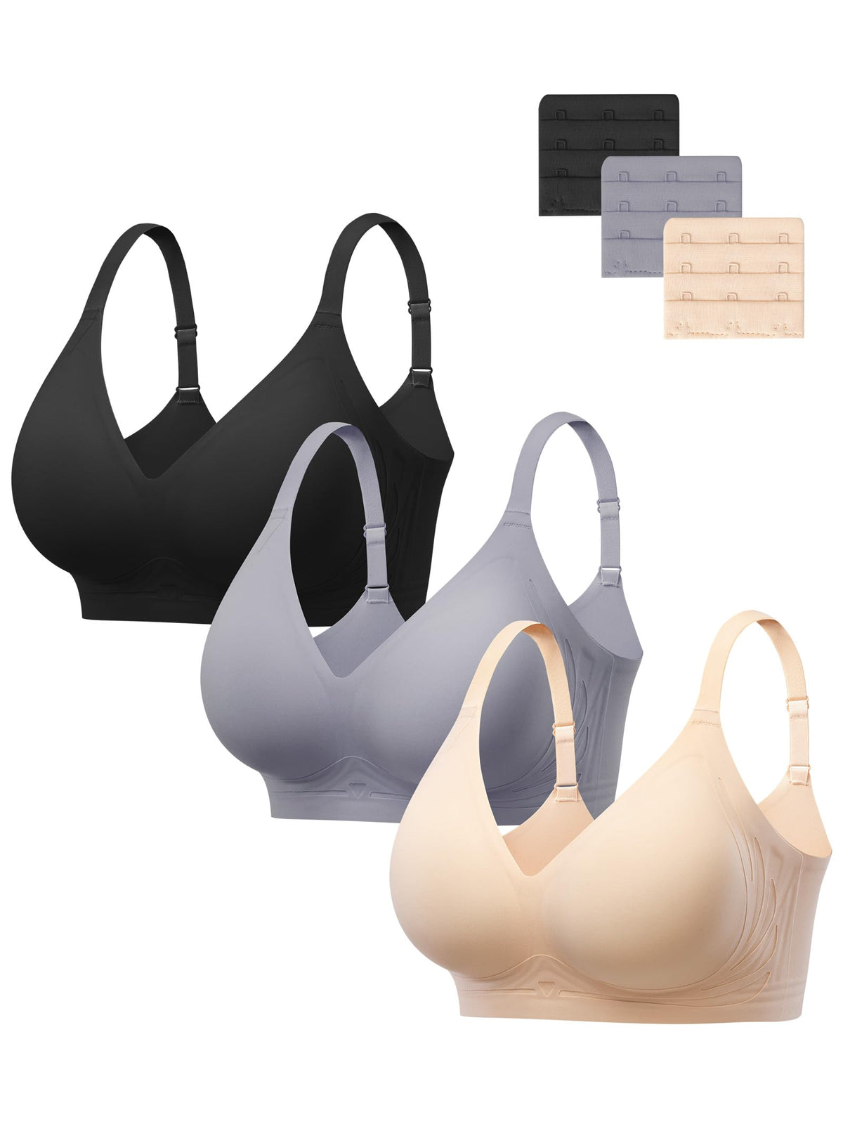 HBselect Jelly Bras for Women No Underwire Comfort Wireless Push Up Bras Seamless Tshirt Bralettes for Women
