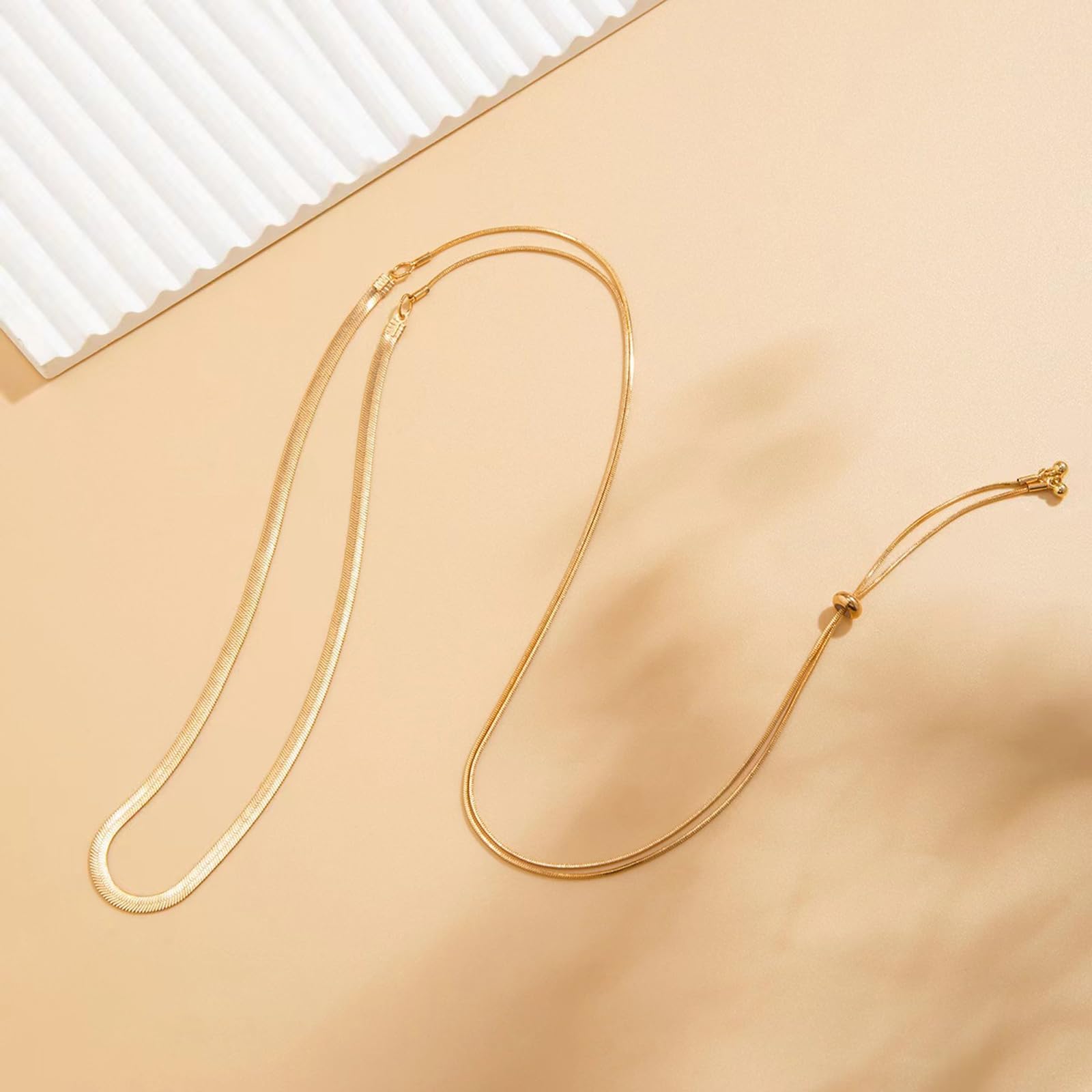 GIGB PBDK Chunky Gold Choker Necklace for Women,Trendy Silver Statement Necklace Long Snake Chain Drop Necklace,Charm Prom Body Jewelry Accessories Gifts