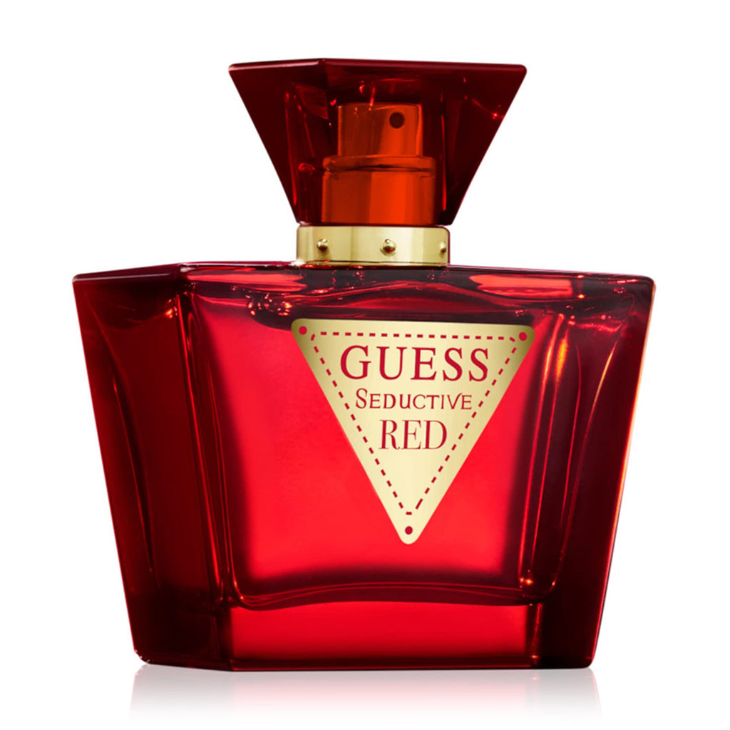 Guess Seductive Red | Eau de Toilette For Her Top-Down View of Gold Cap