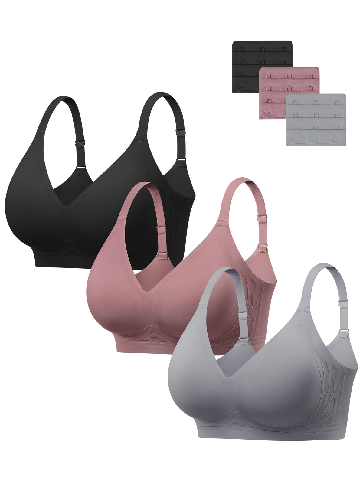 HBselect Jelly Bras for Women No Underwire Comfort Wireless Push Up Bras Seamless Tshirt Bralettes for Women