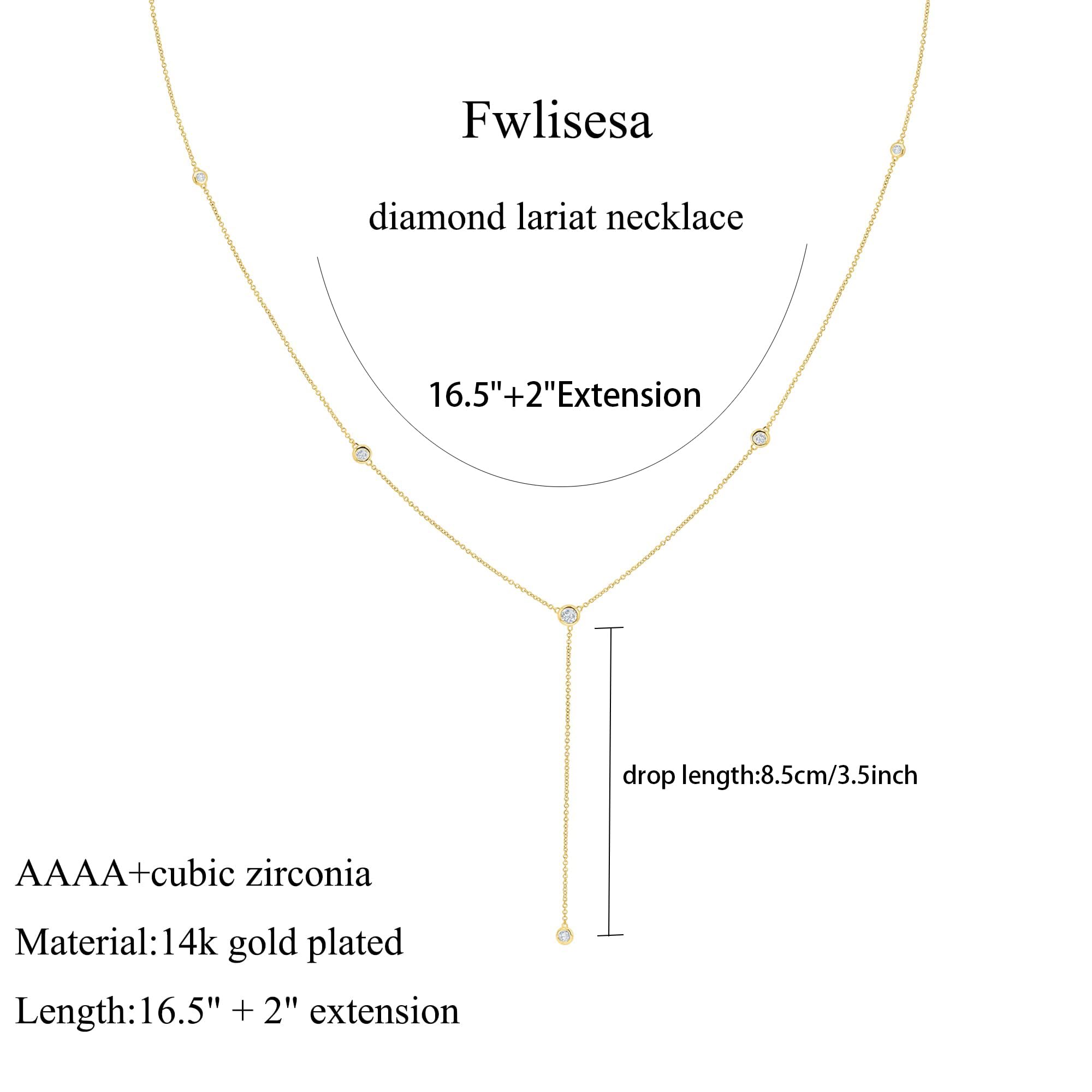 Gold Necklace for Women, Dainty Gold Long Necklaces 14k Gold Plated Prom Lariat Necklace Cute Choker Necklaces for Women Trendy Stuff Fashion Costume Gold Accessories Christmas Jewelry Gifts
