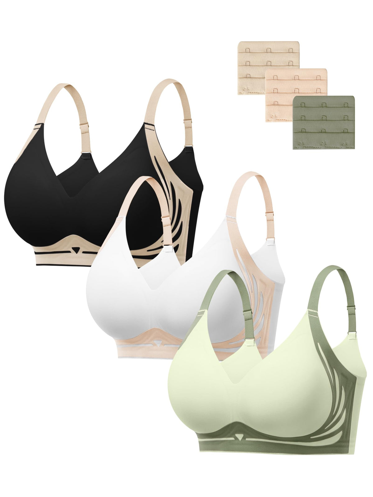 HBselect Jelly Bras for Women No Underwire Comfort Wireless Push Up Bras Seamless Tshirt Bralettes for Women