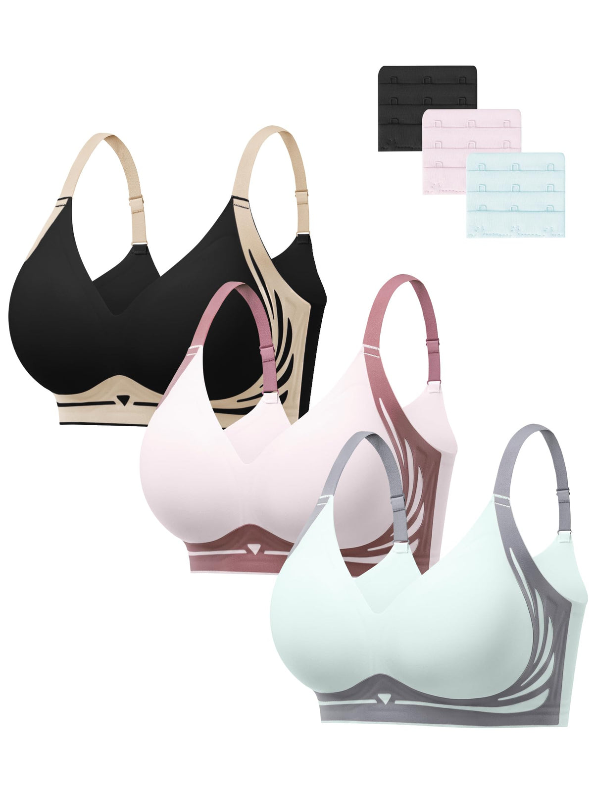 HBselect Jelly Bras for Women No Underwire Comfort Wireless Push Up Bras Seamless Tshirt Bralettes for Women