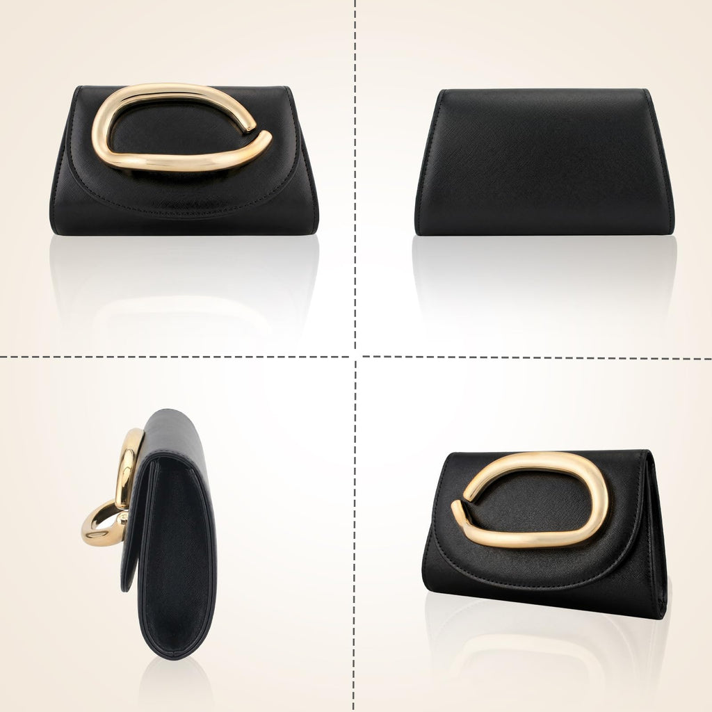 YYW Clutch Purse for Women Leather Purse Handbags with Chain Crossbody Bag Evening Bag for Wedding Party Prom Bridal