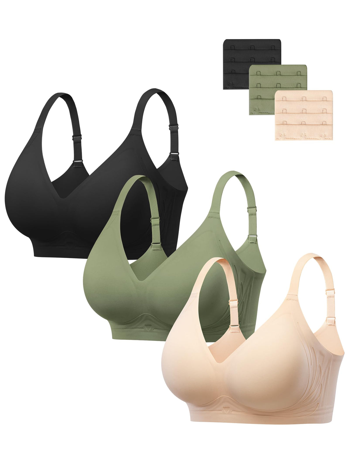 HBselect Jelly Bras for Women No Underwire Comfort Wireless Push Up Bras Seamless Tshirt Bralettes for Women