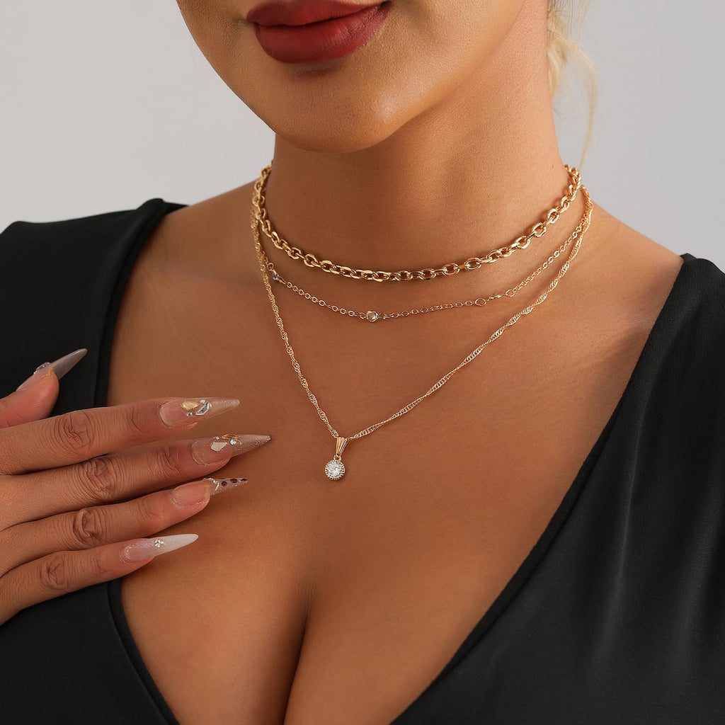 GIGB PBDK Chunky Gold Choker Necklace for Women,Trendy Silver Statement Necklace Long Snake Chain Drop Necklace,Charm Prom Body Jewelry Accessories Gifts