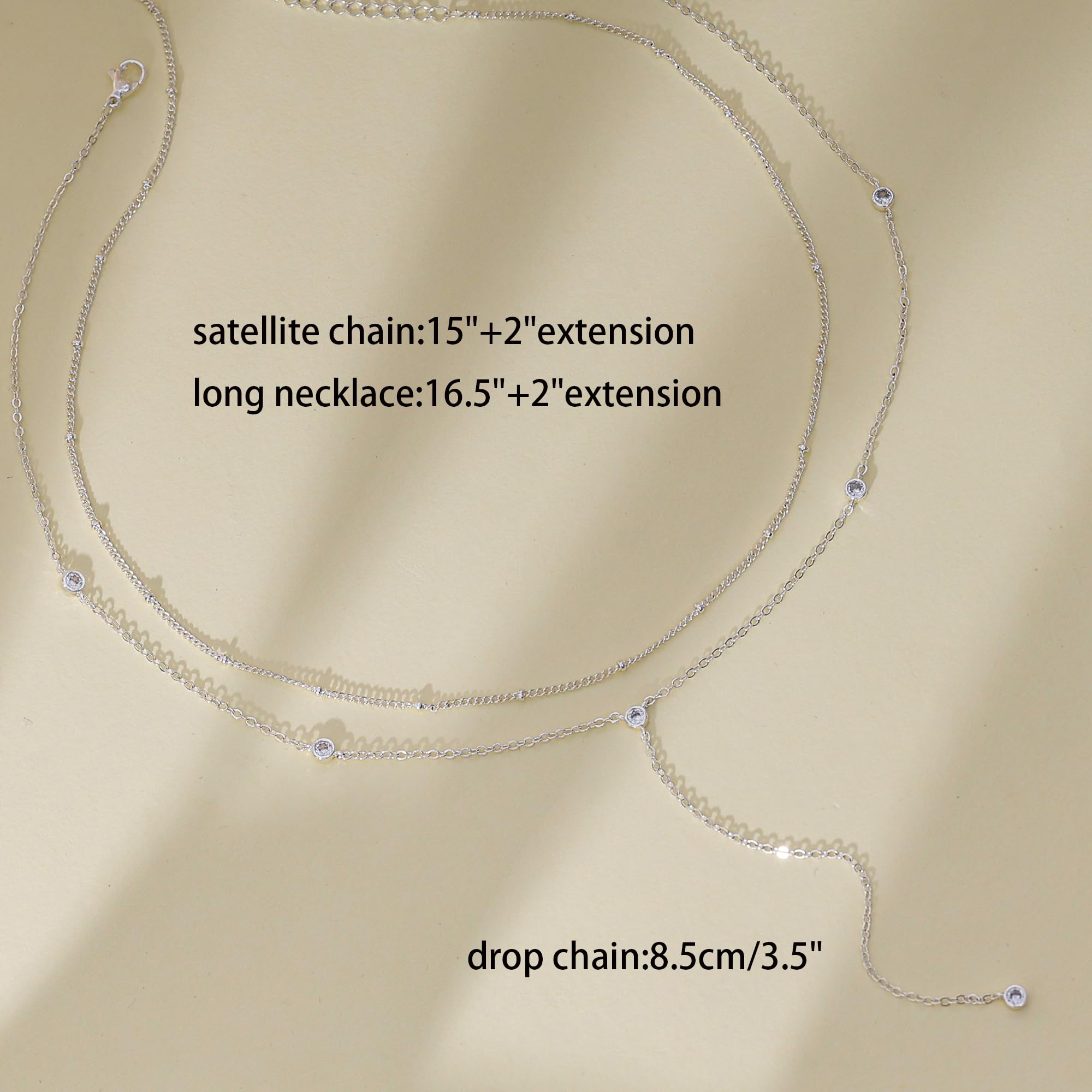 Gold Necklace for Women, Dainty Gold Long Necklaces 14k Gold Plated Prom Lariat Necklace Cute Choker Necklaces for Women Trendy Stuff Fashion Costume Gold Accessories Christmas Jewelry Gifts