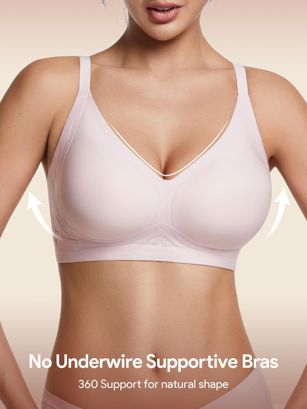 HBselect Jelly Bras for Women No Underwire Comfort Wireless Push Up Bras Seamless Tshirt Bralettes for Women