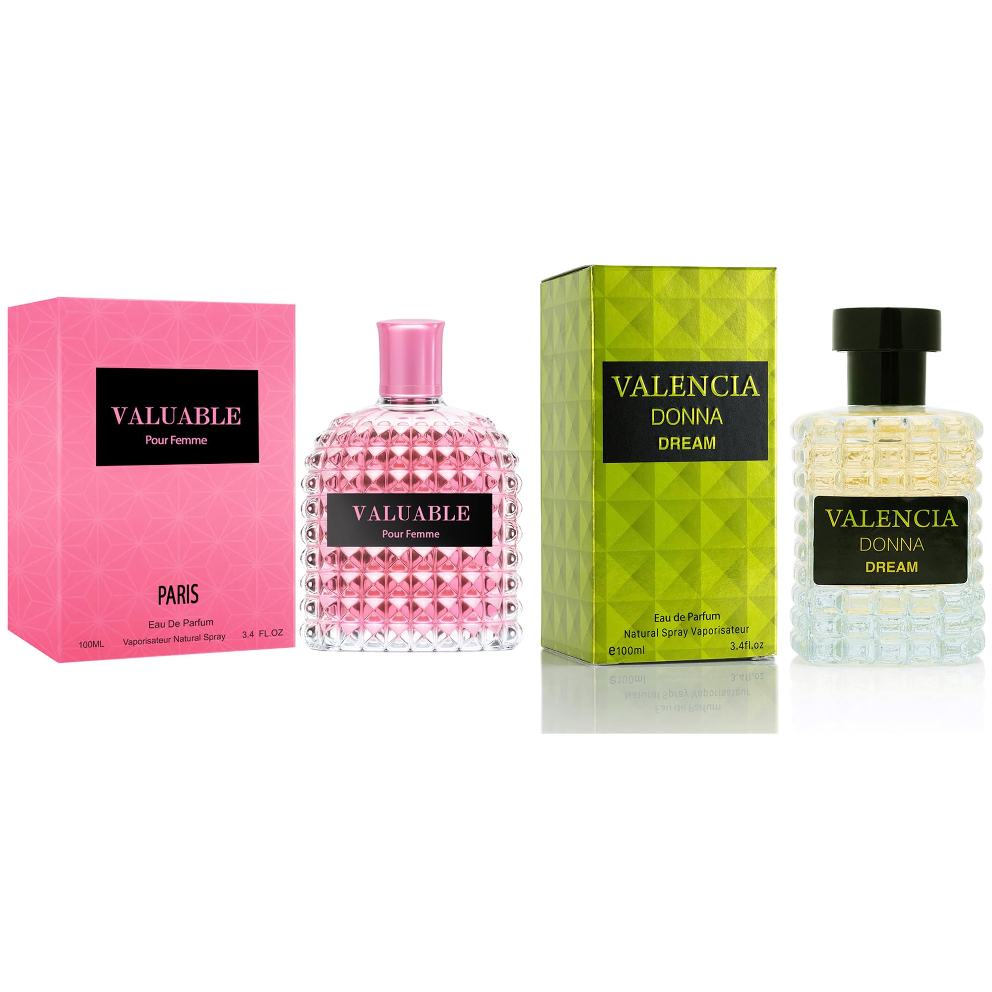 The Radiant Crystal Duo | 2-Piece Boutique Fragrance Set Radiant Glow Liquid in Clear Glass

