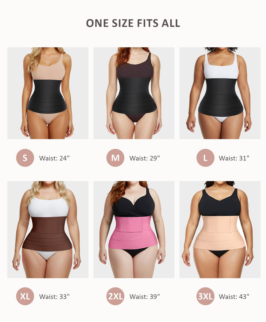 The Hourglass Wrap | Seamless Adjustable Waist Snatcher Fully Extended Length