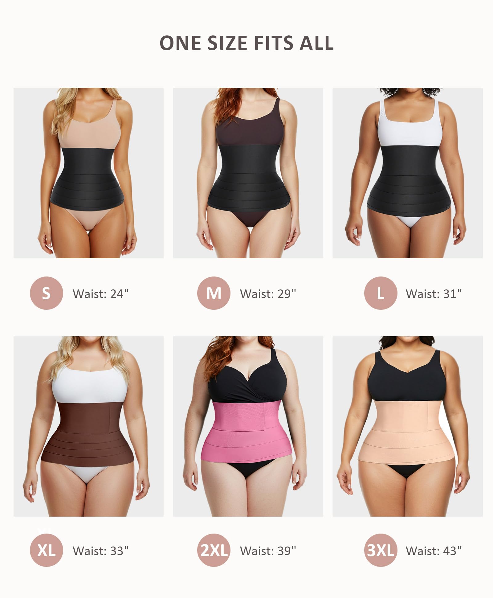 The Hourglass Wrap | Seamless Adjustable Waist Snatcher Fully Extended Length