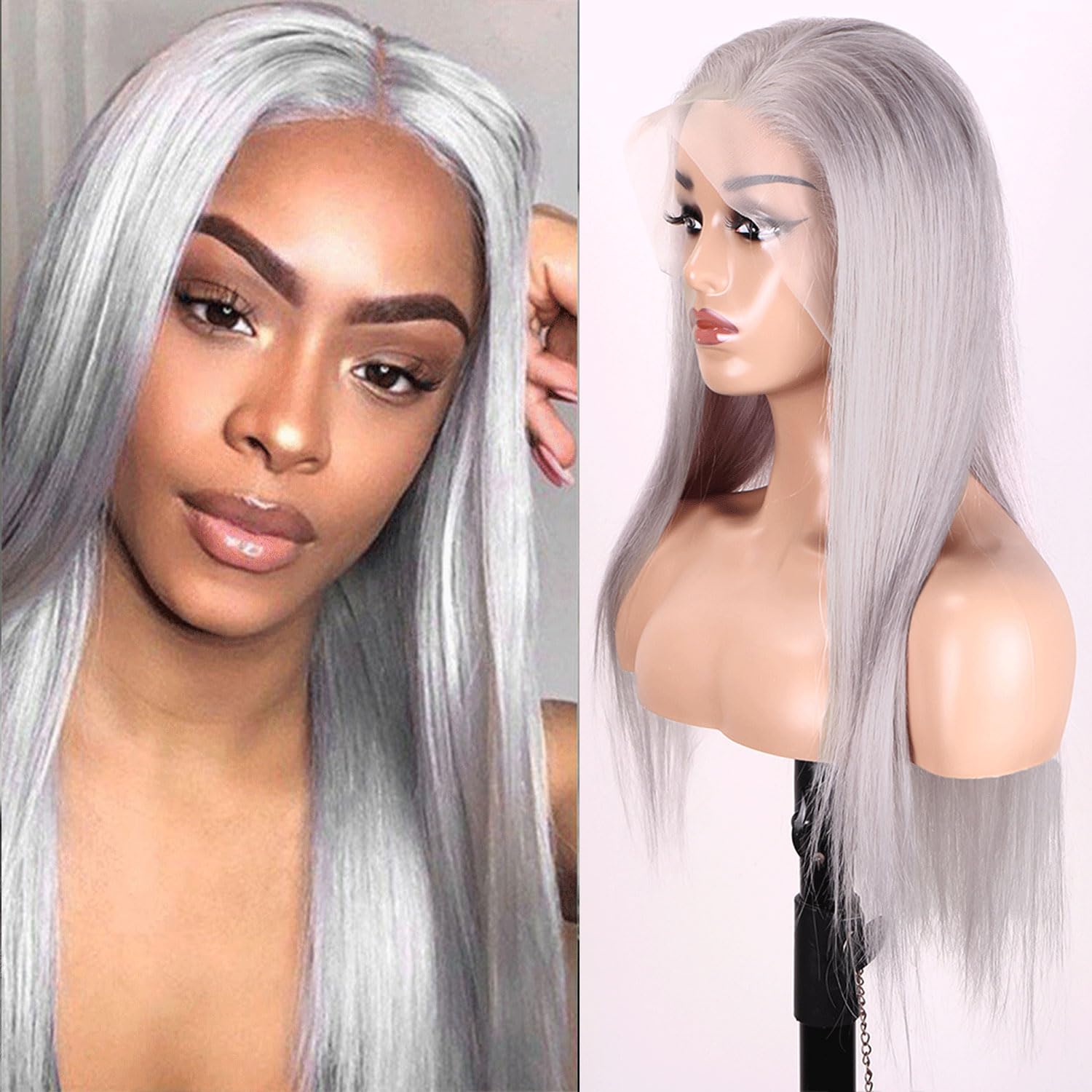 The Sleek Sultress | 180% Density HD Lace Bob Model Side Profile Angle