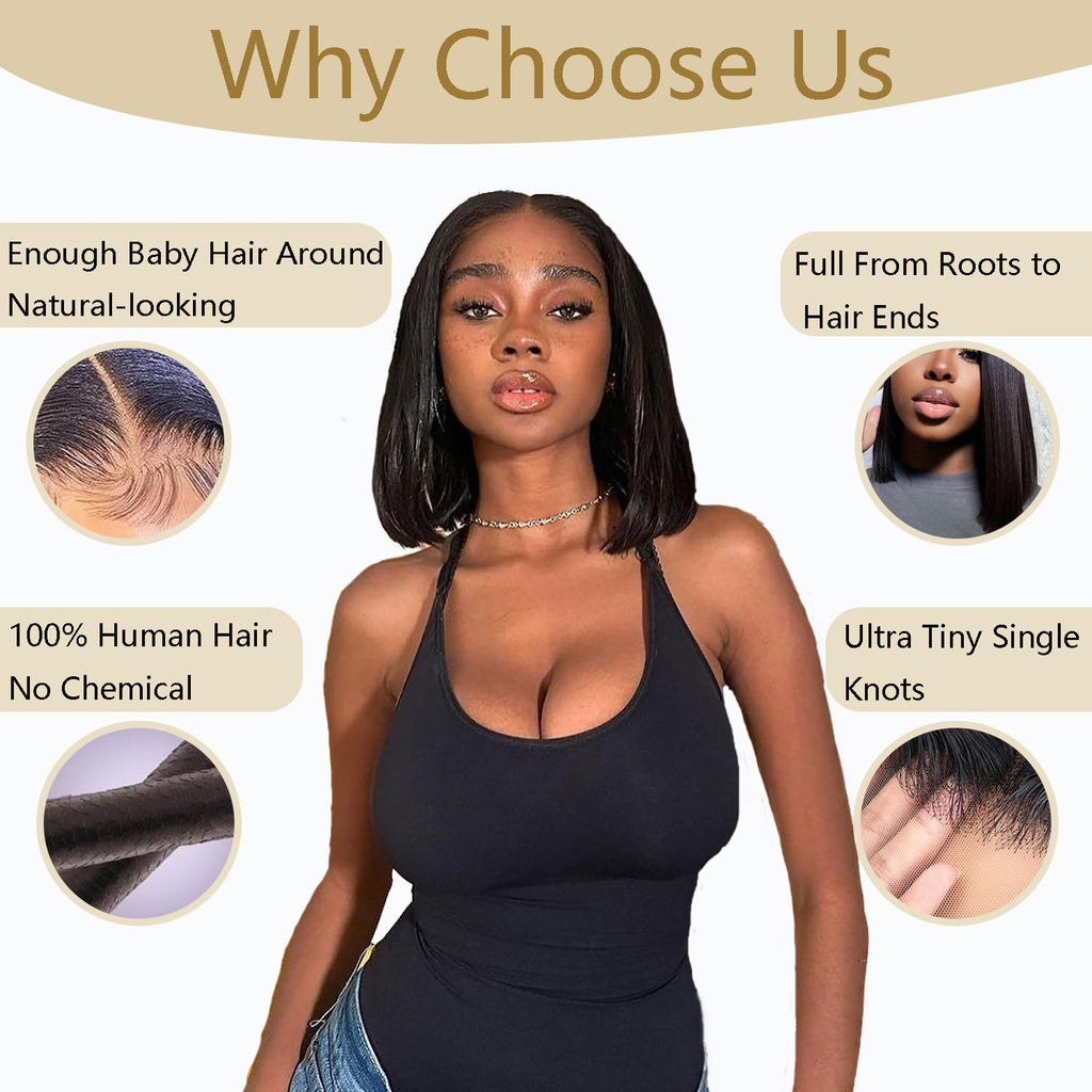 The Sleek Sultress | 180% Density HD Lace Bob Full 360 Degree Unit Spin