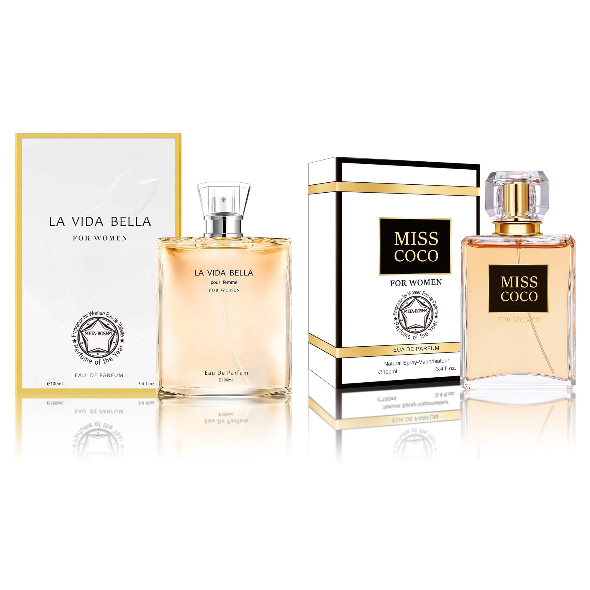 The Radiant Crystal Duo | 2-Piece Boutique Fragrance Set Back of Box with Scent Notes Detail

