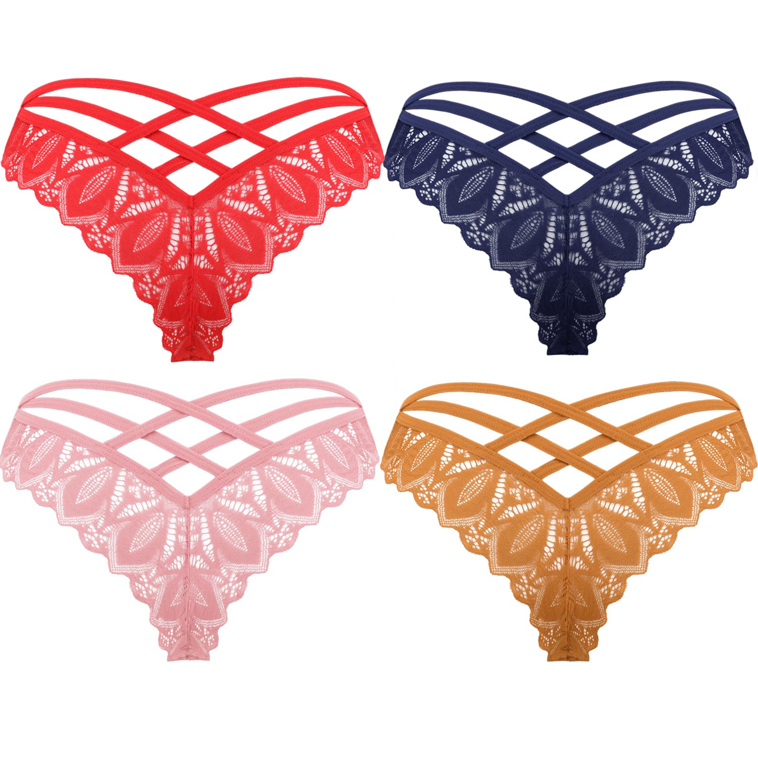The Criss-Cross Allure | Signature Lace Cheeky Panties