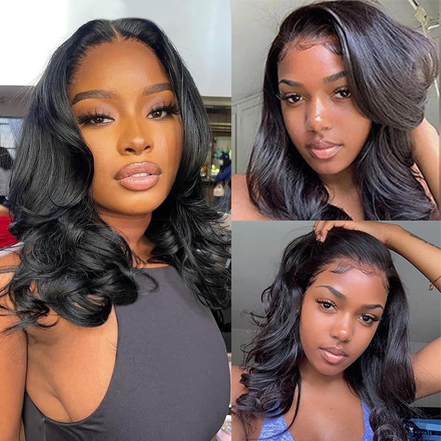 The Douyin Divine | 13x4 HD Lace Body Wave Bob Model Wearing Douyin Divine in Natural Light

