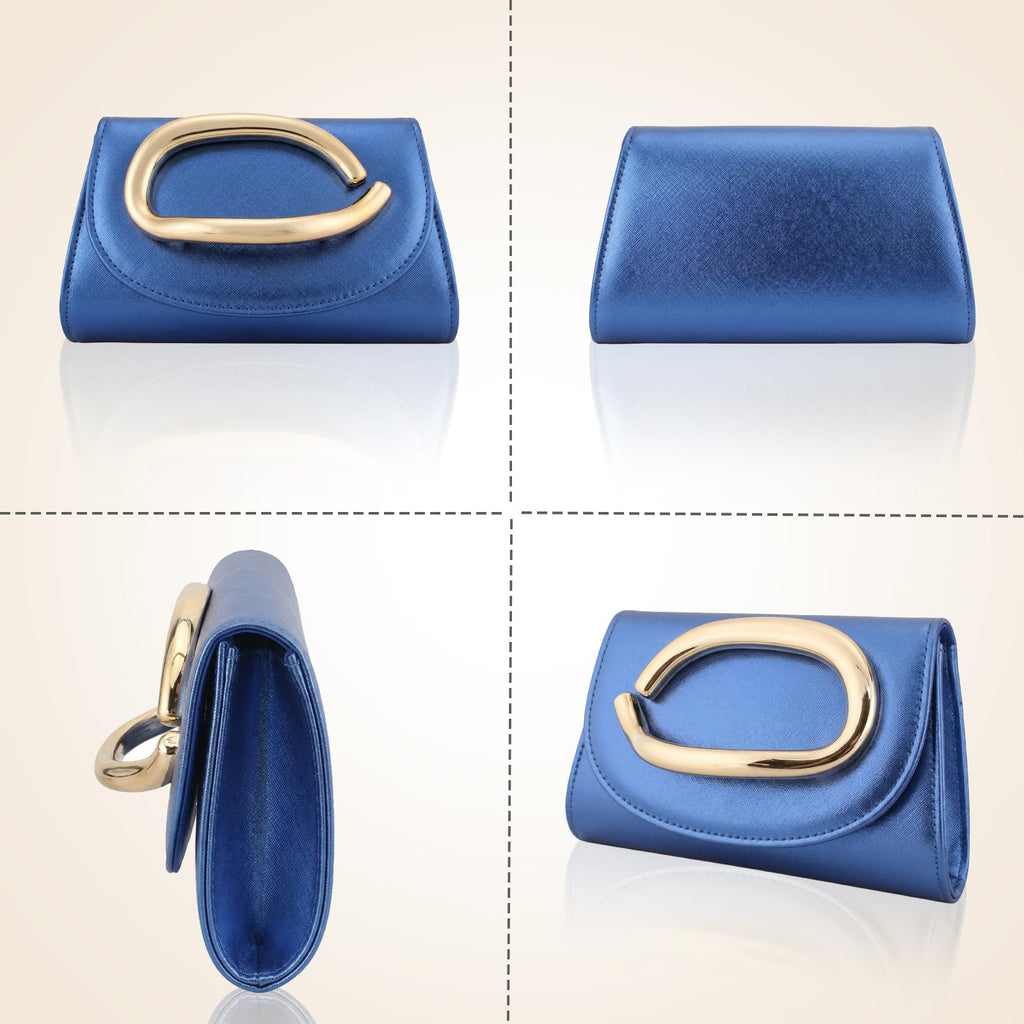 YYW Clutch Purse for Women Leather Purse Handbags with Chain Crossbody Bag Evening Bag for Wedding Party Prom Bridal