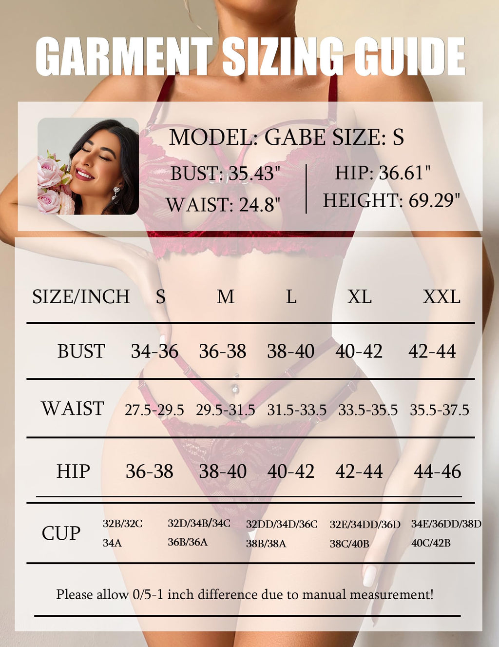 Lingerie for Women Lace Bra and Panty Set Sexy Underwear Sets 2 Piece Strappy Lingerie with Thong
