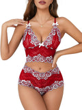 The Velvet Bow Set | High-Waisted Lace & Cami Duo Main Frontal View