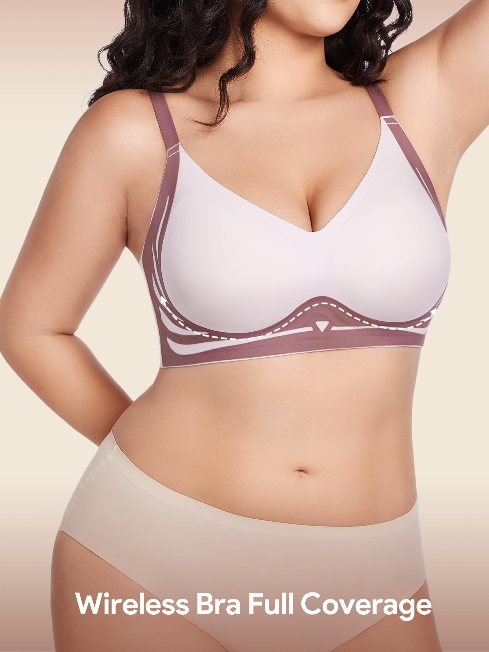 HBselect Jelly Bras for Women No Underwire Comfort Wireless Push Up Bras Seamless Tshirt Bralettes for Women