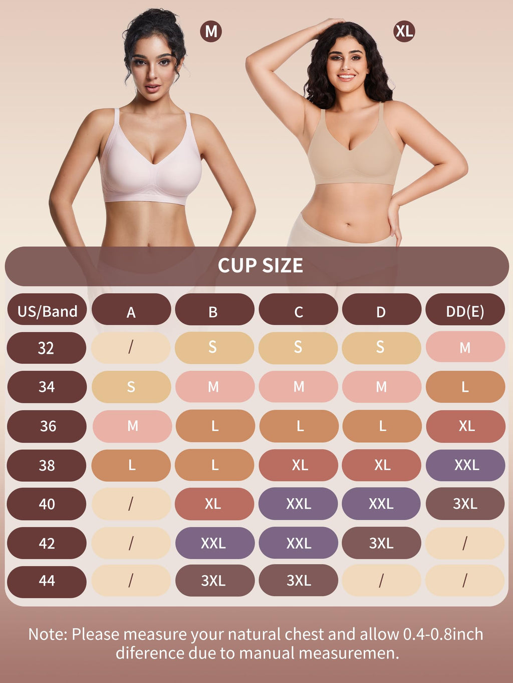HBselect Jelly Bras for Women No Underwire Comfort Wireless Push Up Bras Seamless Tshirt Bralettes for Women