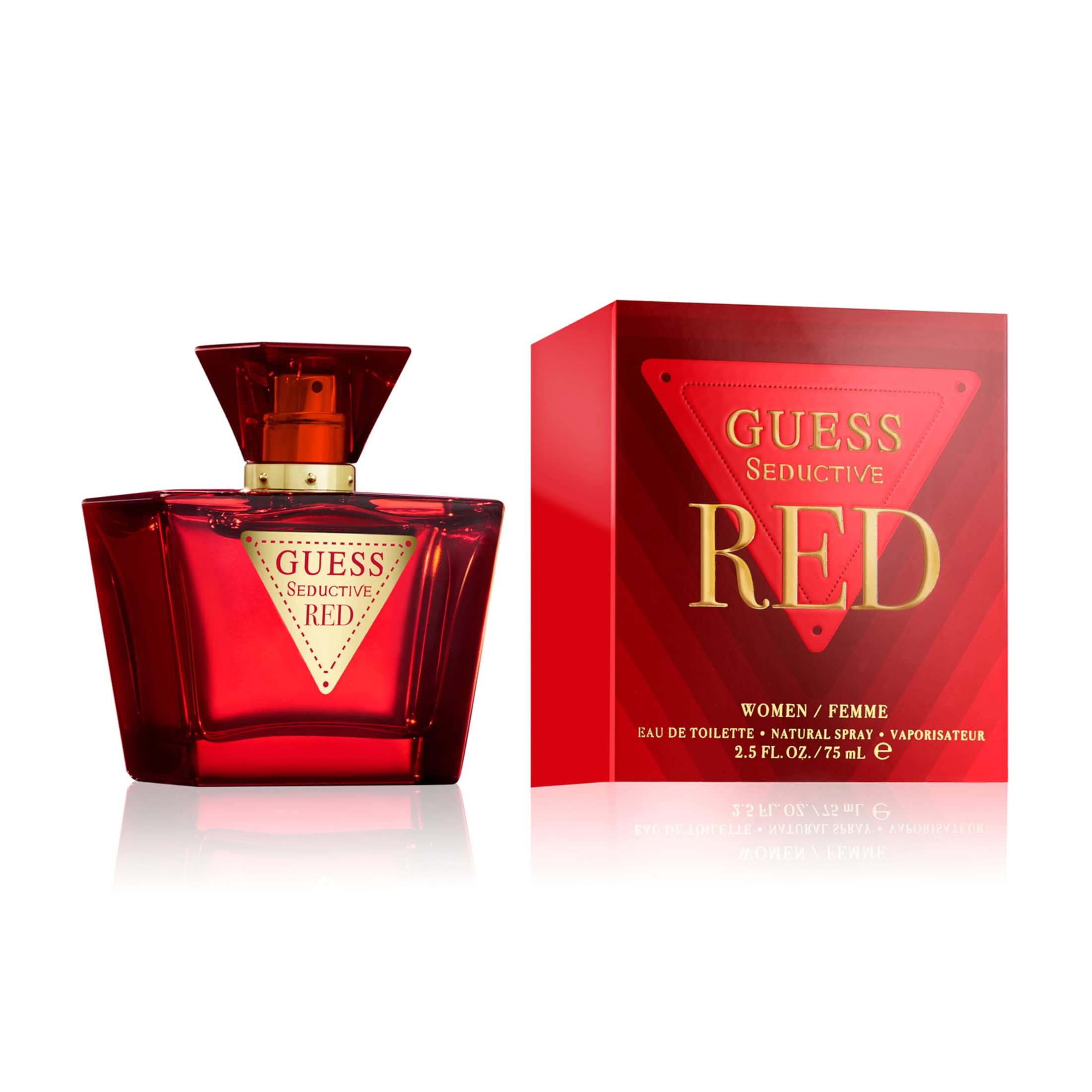 Guess Seductive Red | Eau de Toilette For Her Luxury Gold Charm Detail