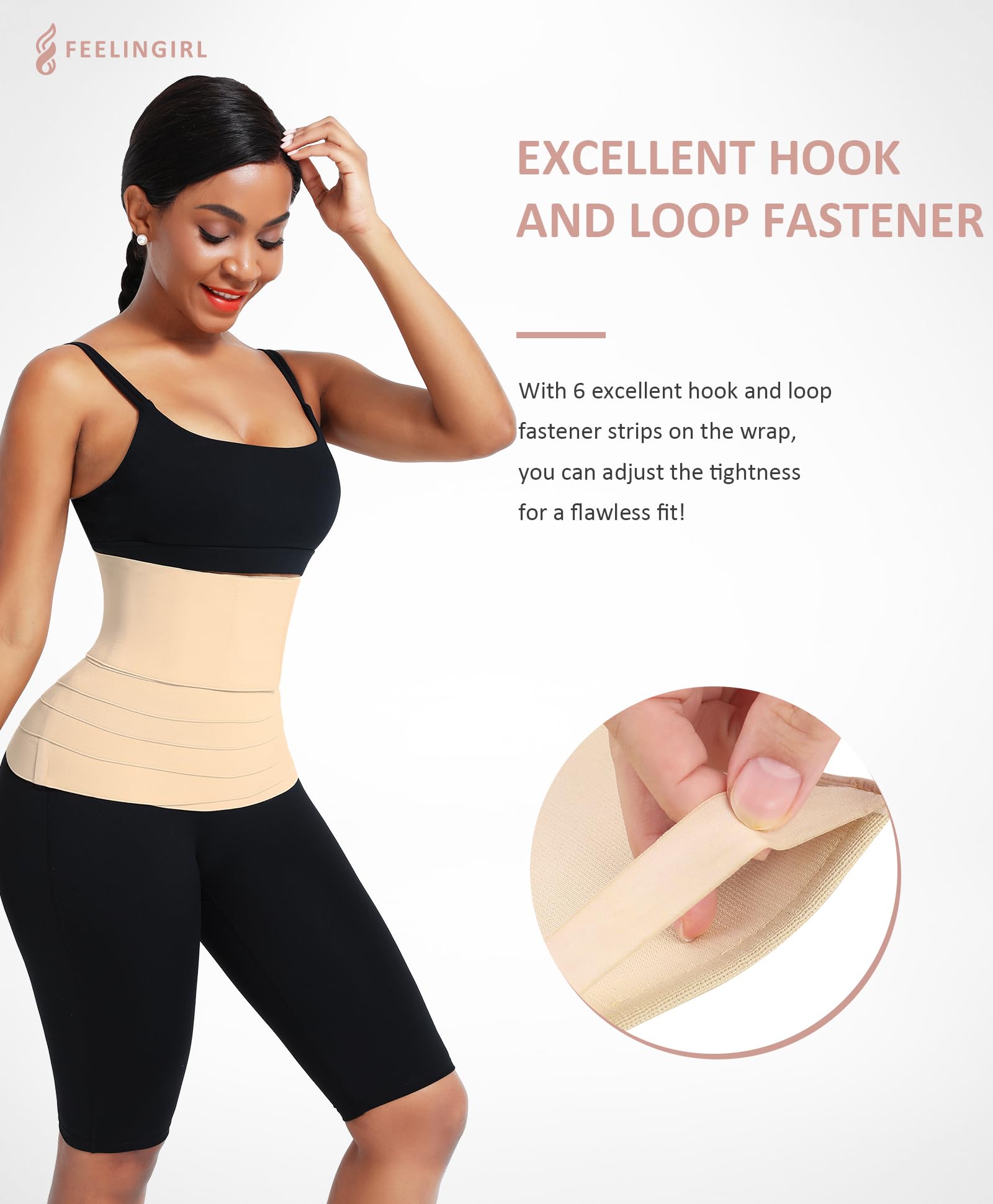 The Hourglass Wrap | Seamless Adjustable Waist Snatcher Back Support View