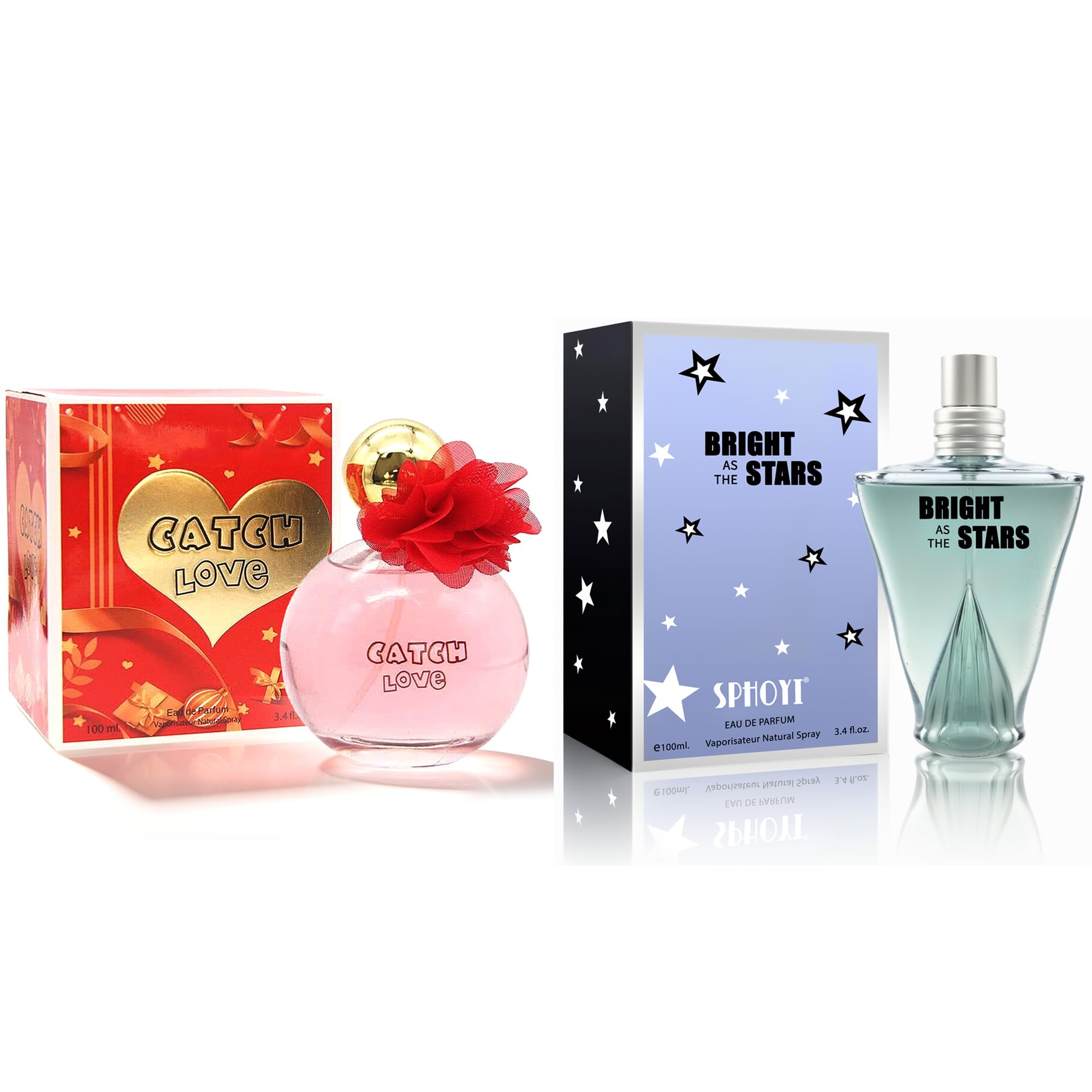 The Radiant Crystal Duo | 2-Piece Boutique Fragrance Set Luxury Gold-Tone Fragrance Accents

