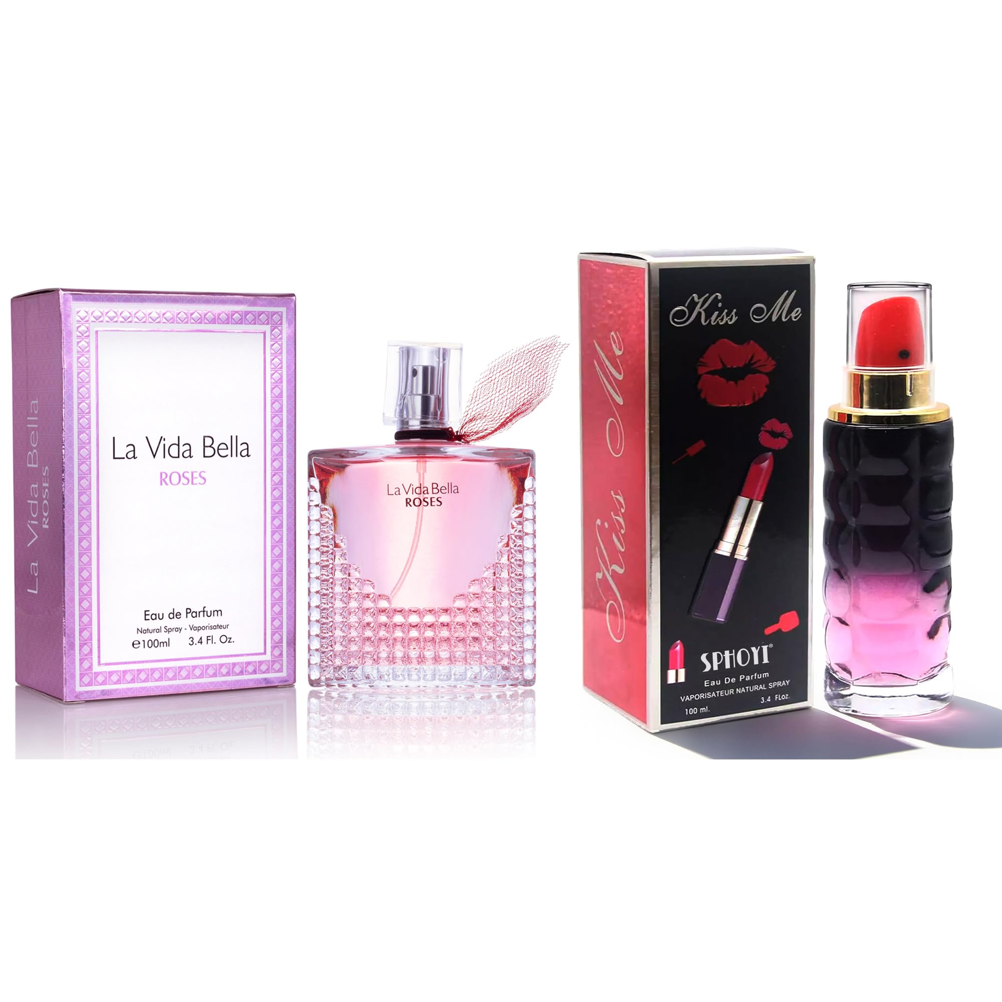 The Radiant Crystal Duo | 2-Piece Boutique Fragrance Set Close-up of Dual Atomizer Caps