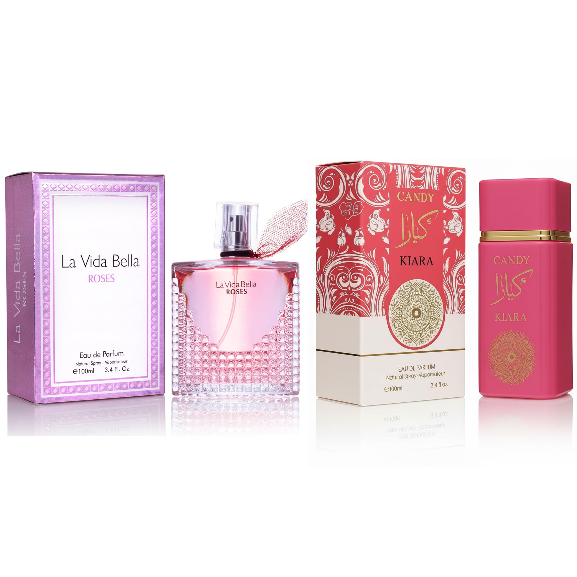 The Radiant Crystal Duo | 2-Piece Boutique Fragrance Set Soft Focus Bokeh with Perfume Bottles