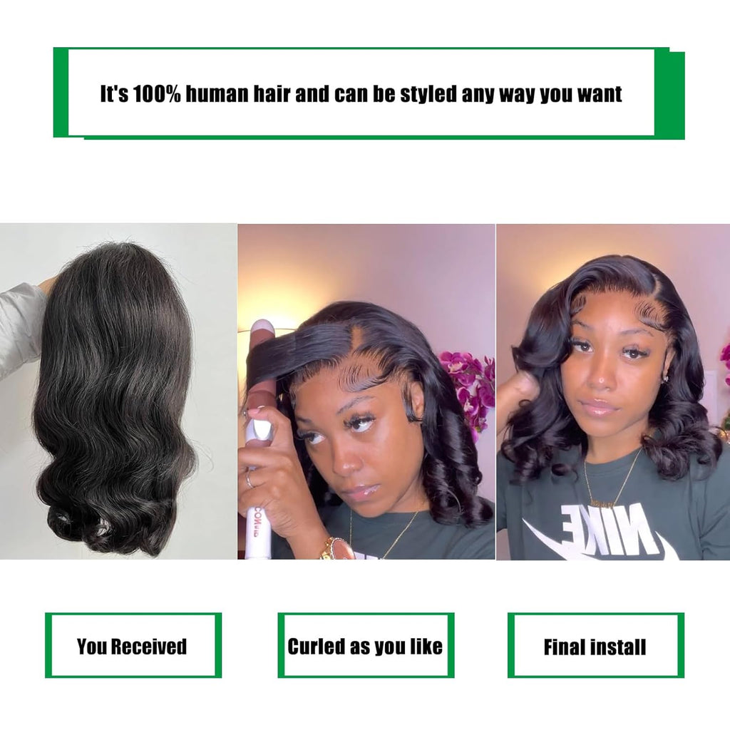 The Douyin Divine | 13x4 HD Lace Body Wave Bob Soft Wave Bounce in Motion


