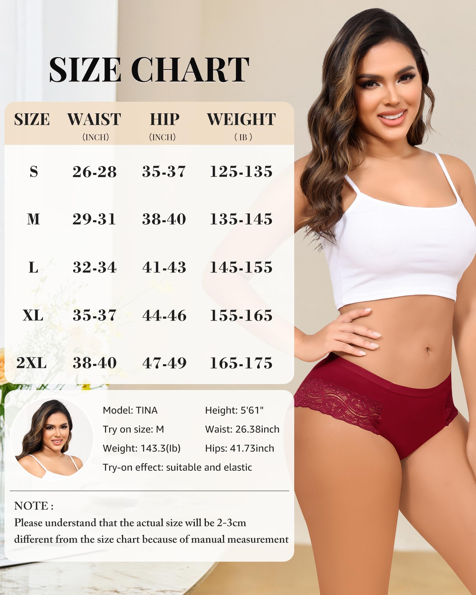 The Everyday Elegance | 6-Piece Cotton & Lace Set Comparison of 6 Different Styles in Pack

