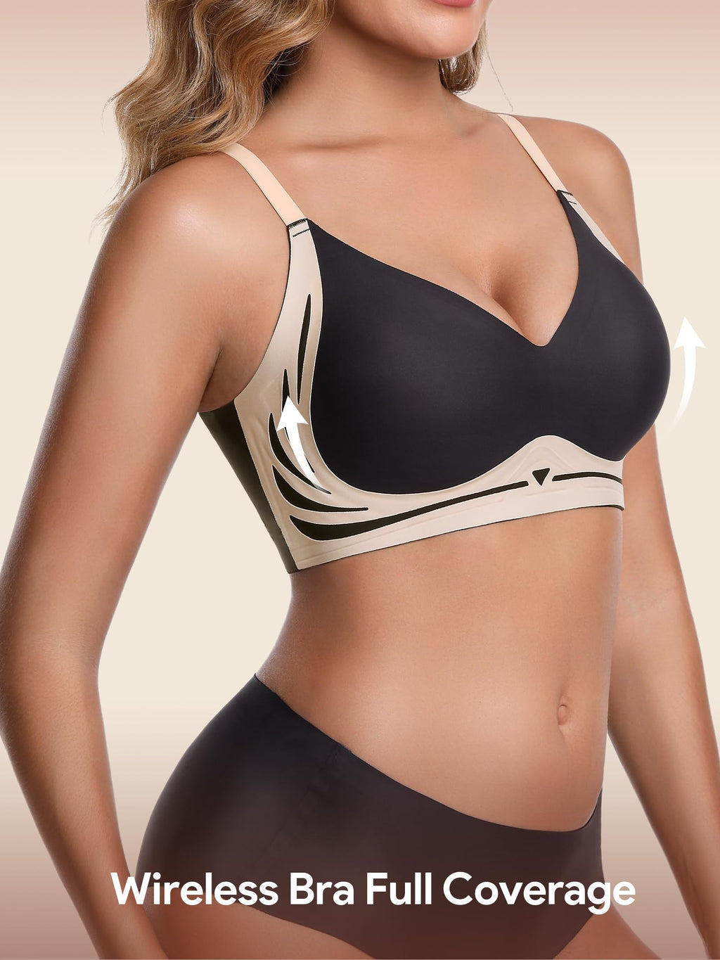 HBselect Jelly Bras for Women No Underwire Comfort Wireless Push Up Bras Seamless Tshirt Bralettes for Women