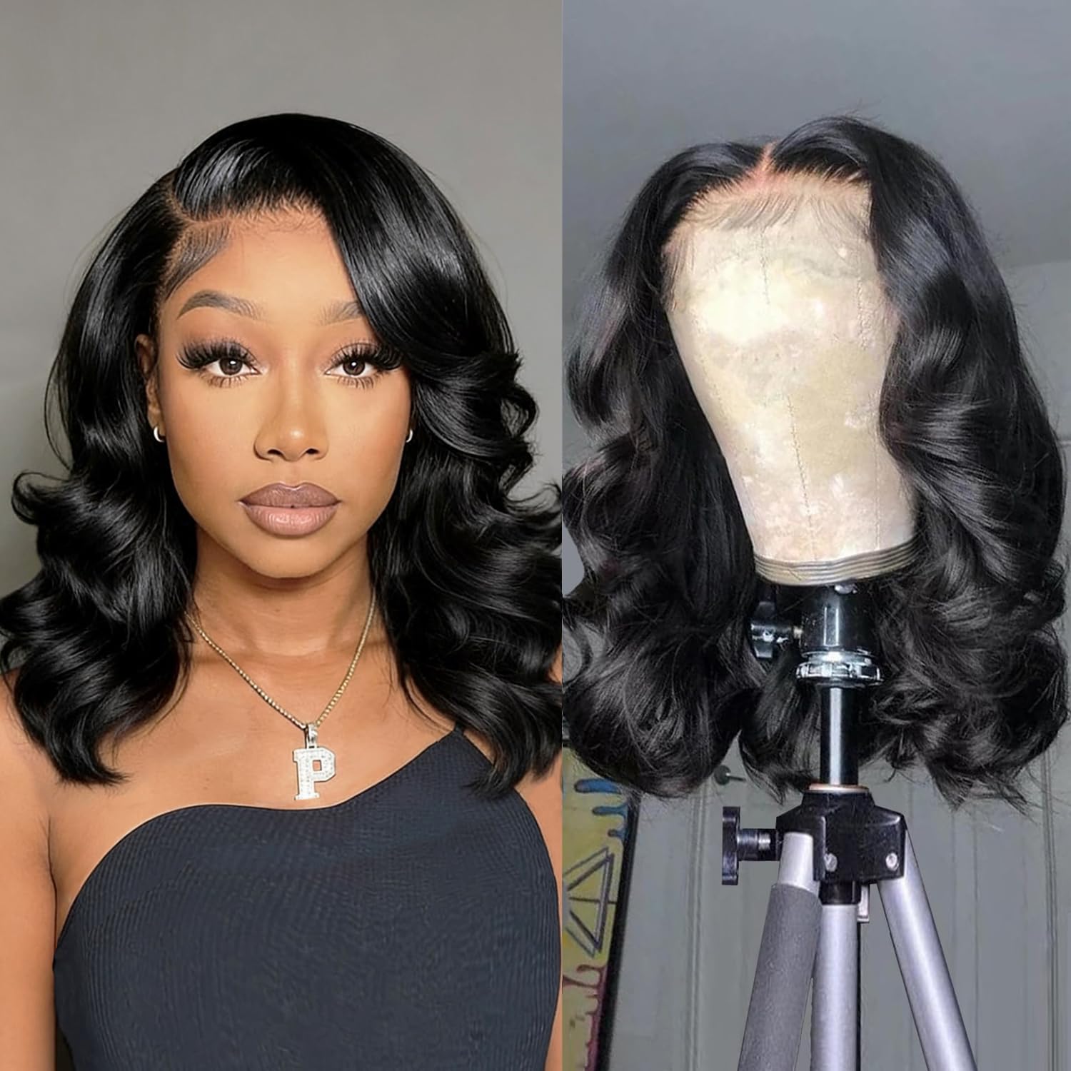 The Douyin Divine | 13x4 HD Lace Body Wave Bob 13x4 Large Frontal Parting Space

